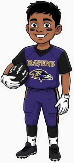 Sai in Ravens uniform